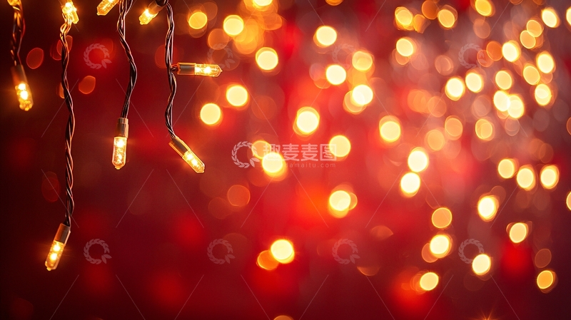 高清大图下载【趣麦麦图】红色背景灯光