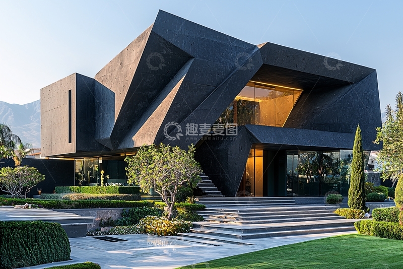 高清大图下载【趣麦麦图】现代黑色建筑