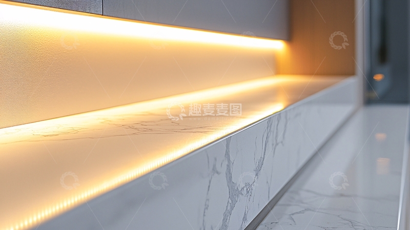 高清大图下载【趣麦麦图】现代简约石材台面灯带