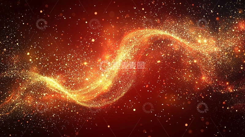 高清大图下载【趣麦麦图】红色星光粒子流