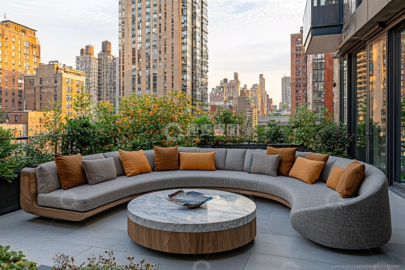 高清大图下载【趣麦麦图】城市景观阳台