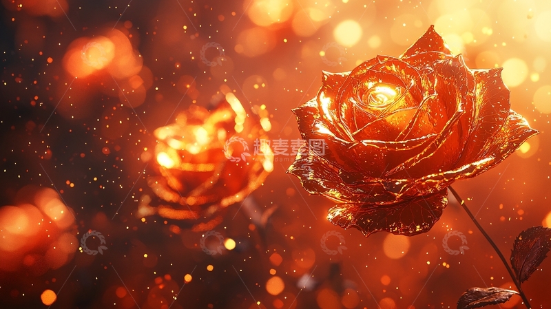 高清大图下载【趣麦麦图】闪耀的金色玫瑰