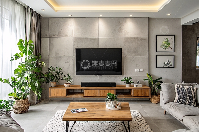 高清大图下载【趣麦麦图】现代简约客厅