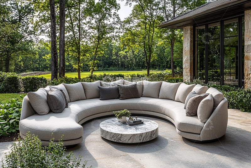 高清大图下载【趣麦麦图】户外圆形沙发组合