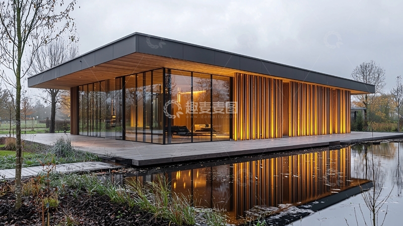 高清大图下载【趣麦麦图】现代简约木质别墅