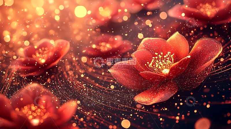 高清大图下载【趣麦麦图】梦幻红花