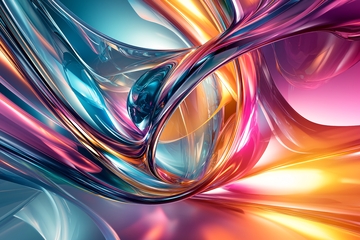 流体金属质感抽象艺术