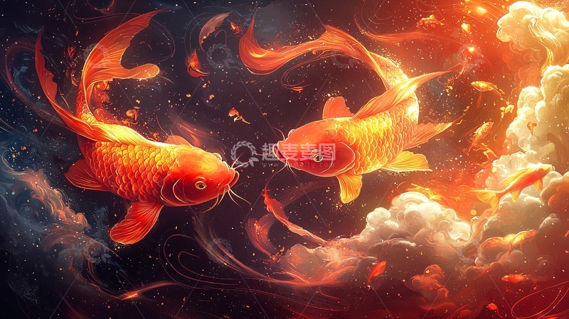 高清大图下载【趣麦麦图】火焰金鱼