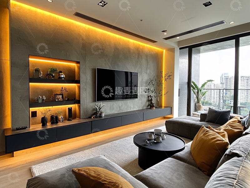 高清大图下载【趣麦麦图】现代简约风格客厅68