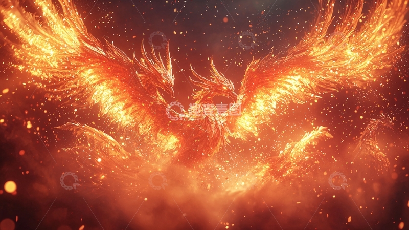 高清大图下载【趣麦麦图】火焰凤凰