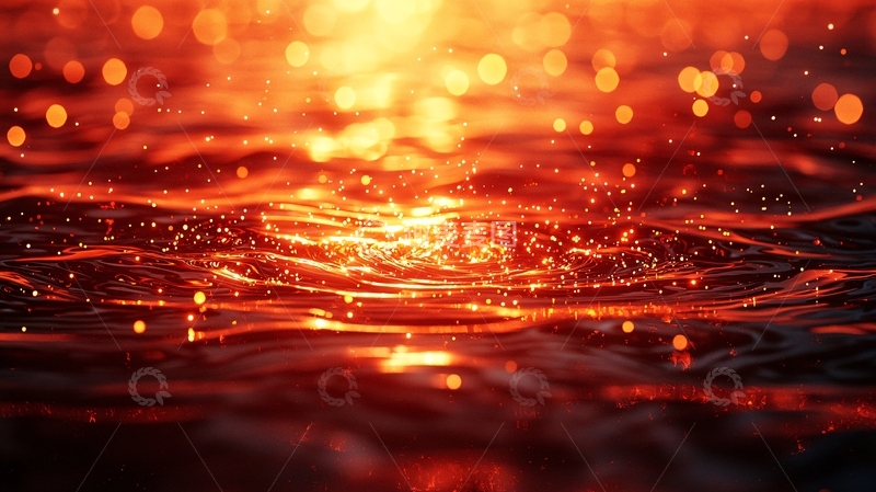 高清大图下载【趣麦麦图】火海波光