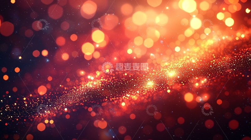 高清大图下载【趣麦麦图】红色橙色光斑背景