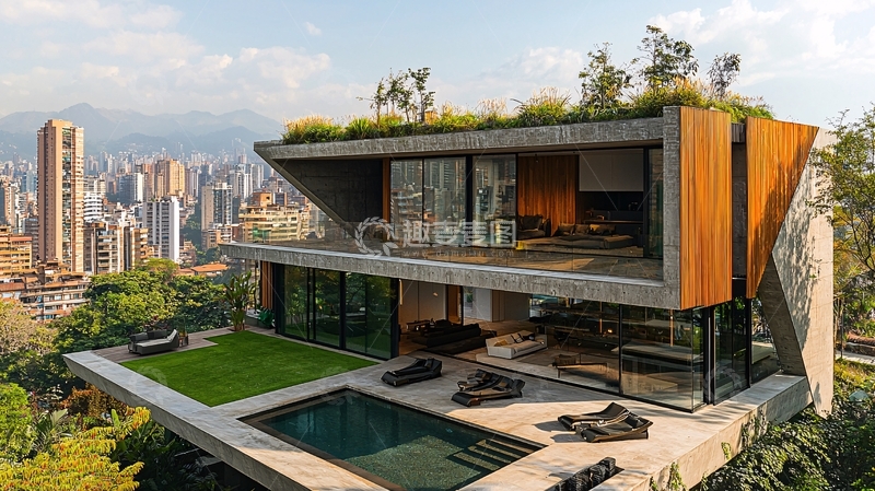 高清大图下载【趣麦麦图】山顶别墅