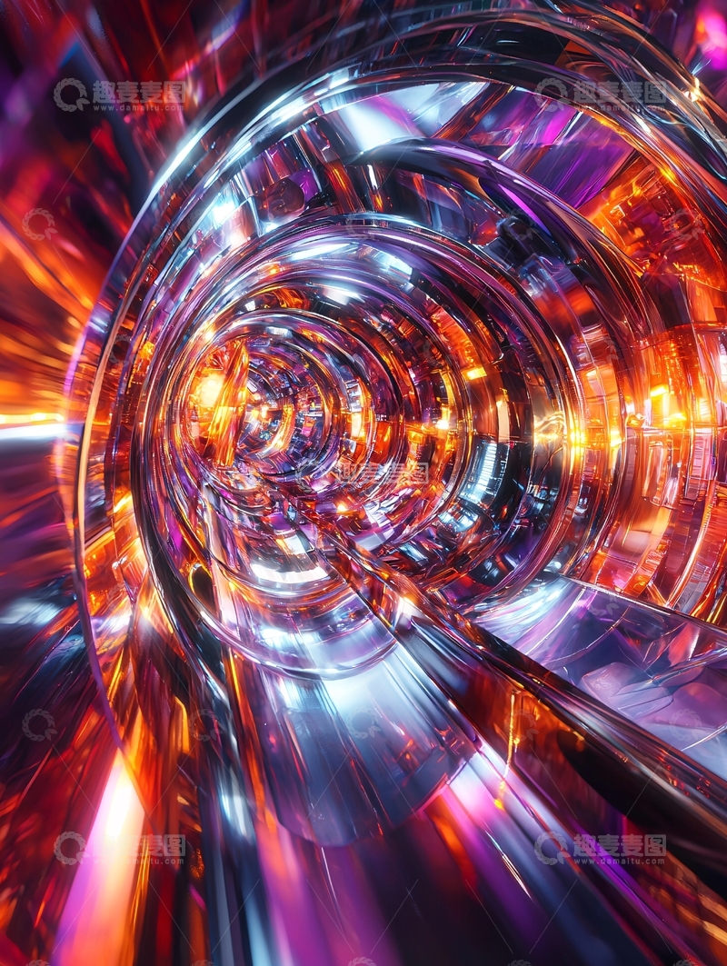 高清大图下载【趣麦麦图】抽象金属管道