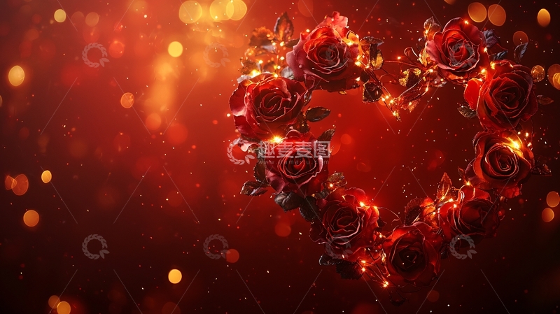 高清大图下载【趣麦麦图】红玫瑰心形
