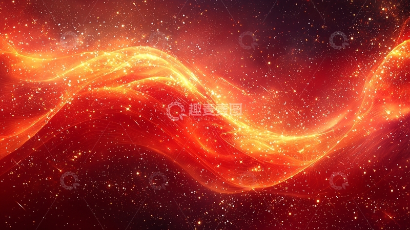 高清大图下载【趣麦麦图】红色能量波浪