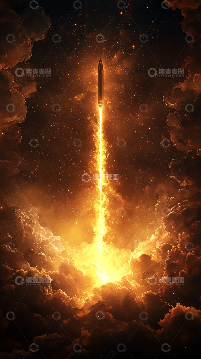 高清大图下载【趣麦麦图】火箭发射