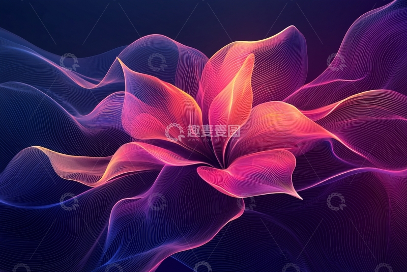 高清大图下载【趣麦麦图】梦幻光影花朵