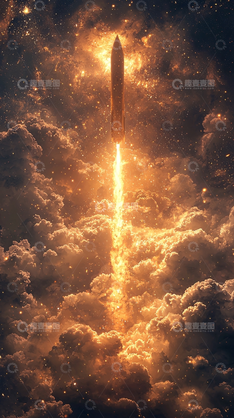 高清大图下载【趣麦麦图】火箭升空