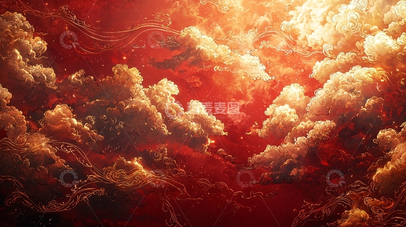 高清大图下载【趣麦麦图】火烧云