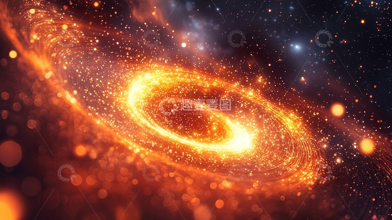高清大图下载【趣麦麦图】宇宙星云旋转火焰