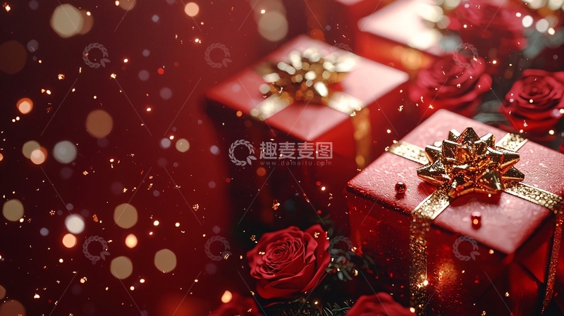 高清大图下载【趣麦麦图】红色礼盒