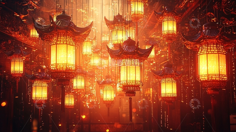 高清大图下载【趣麦麦图】中式宫灯