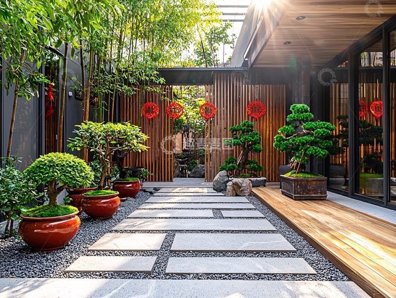 高清大图下载【趣麦麦图】中式庭院设计