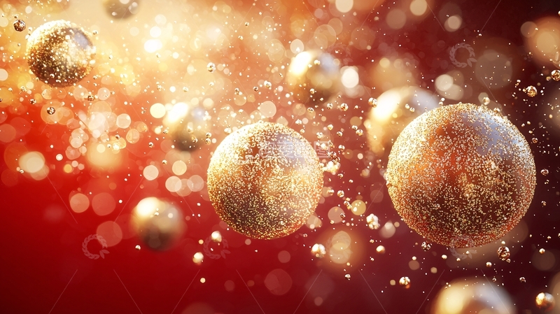 高清大图下载【趣麦麦图】金色圣诞球