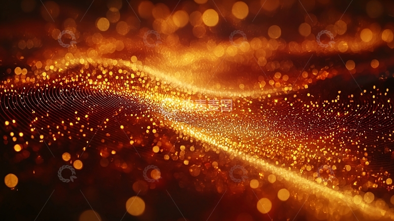 高清大图下载【趣麦麦图】金色粒子流