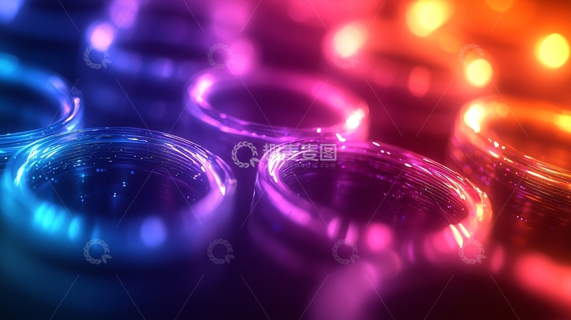 高清大图下载【趣麦麦图】彩色玻璃圆环