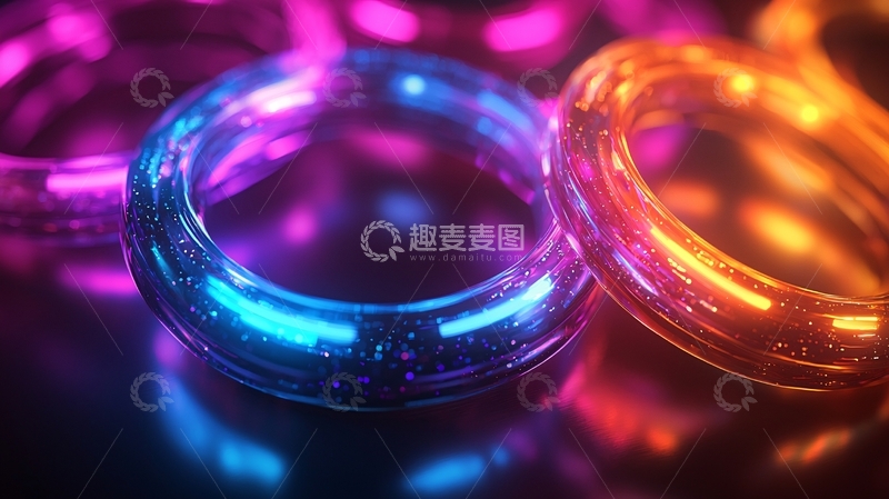 高清大图下载【趣麦麦图】霓虹灯环状物