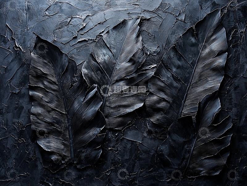 高清大图下载【趣麦麦图】暗黑系植物叶子