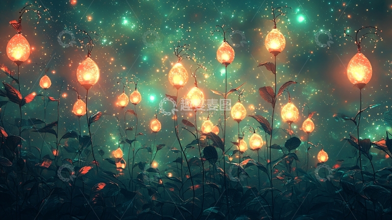 高清大图下载【趣麦麦图】发光植物