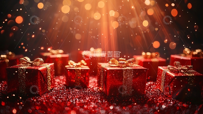 高清大图下载【趣麦麦图】红色礼盒