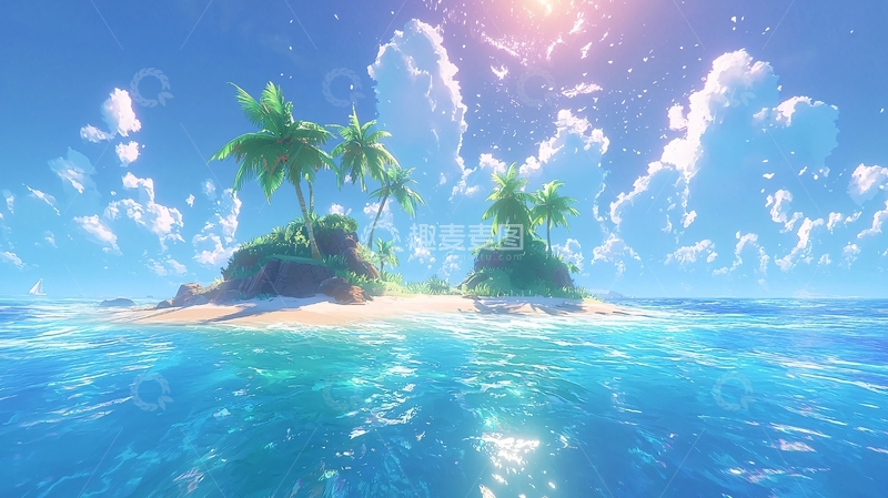 高清大图下载【趣麦麦图】热带小岛