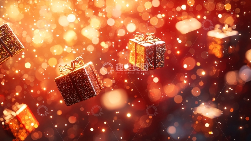 高清大图下载【趣麦麦图】空中飞舞的礼物