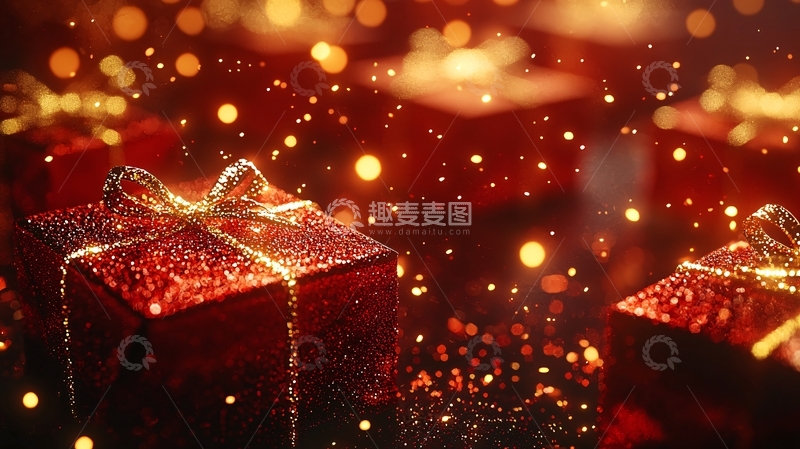 高清大图下载【趣麦麦图】红色礼物