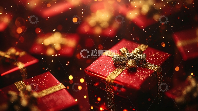 高清大图下载【趣麦麦图】红色礼物盒