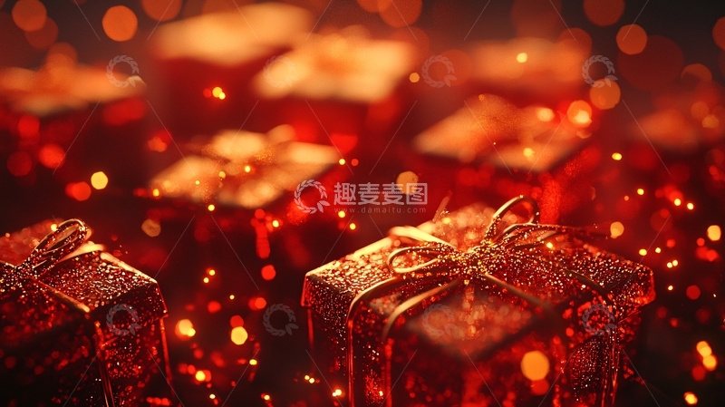 高清大图下载【趣麦麦图】红色礼盒