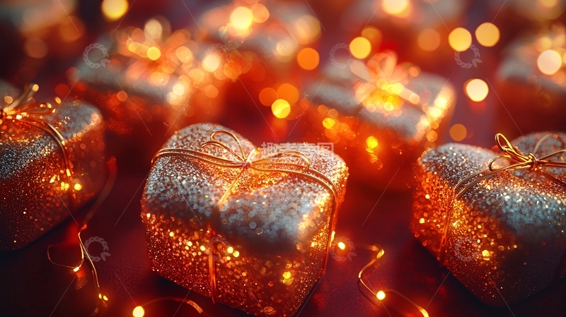 高清大图下载【趣麦麦图】闪亮礼物盒温暖灯光