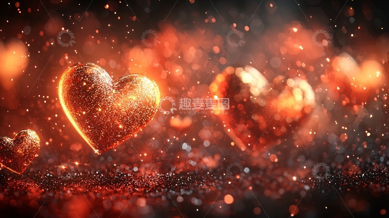 高清大图下载【趣麦麦图】燃烧的爱心