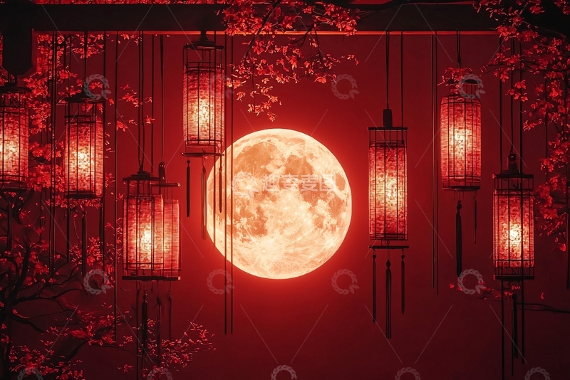 高清大图下载【趣麦麦图】红月