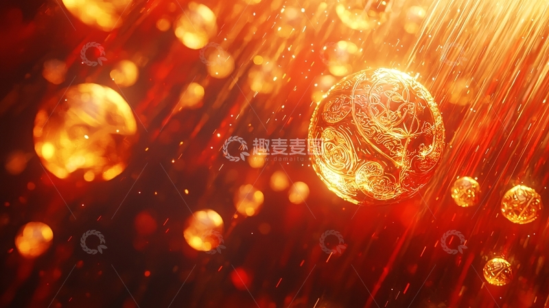 高清大图下载【趣麦麦图】光影流动的橙色水滴