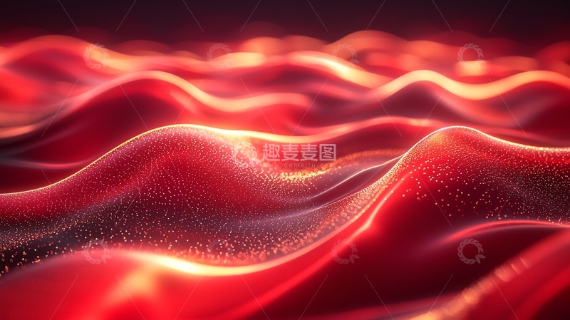 高清大图下载【趣麦麦图】红色波浪