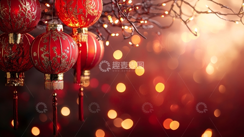 高清大图下载【趣麦麦图】红灯笼新年装饰