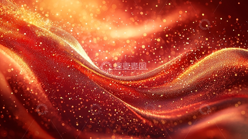 高清大图下载【趣麦麦图】红色火焰粒子背景