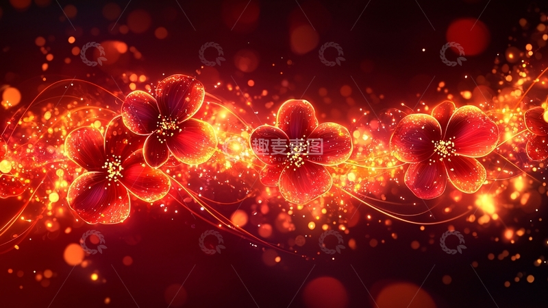 高清大图下载【趣麦麦图】火焰花朵