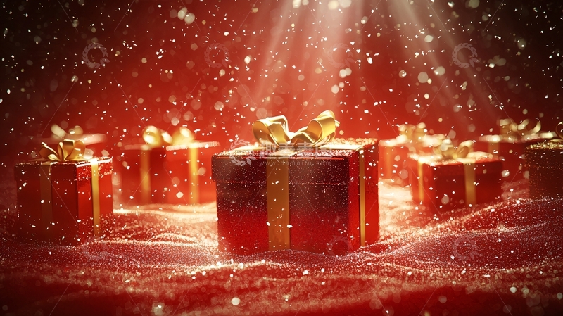 高清大图下载【趣麦麦图】红色圣诞礼物
