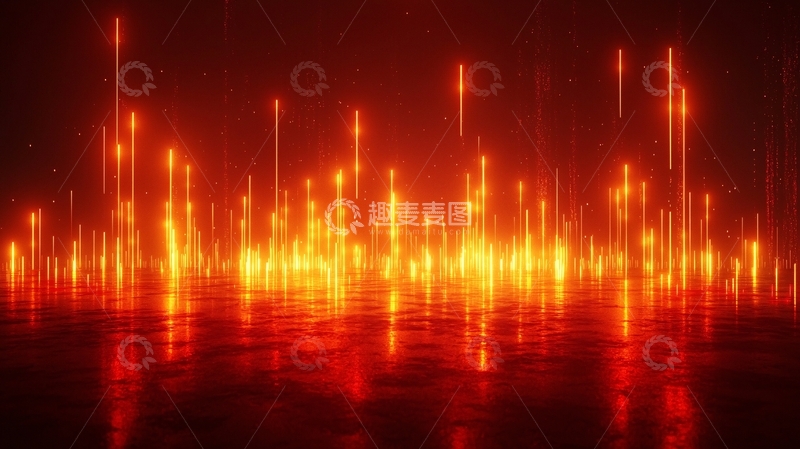 高清大图下载【趣麦麦图】燃烧的火光线条背景